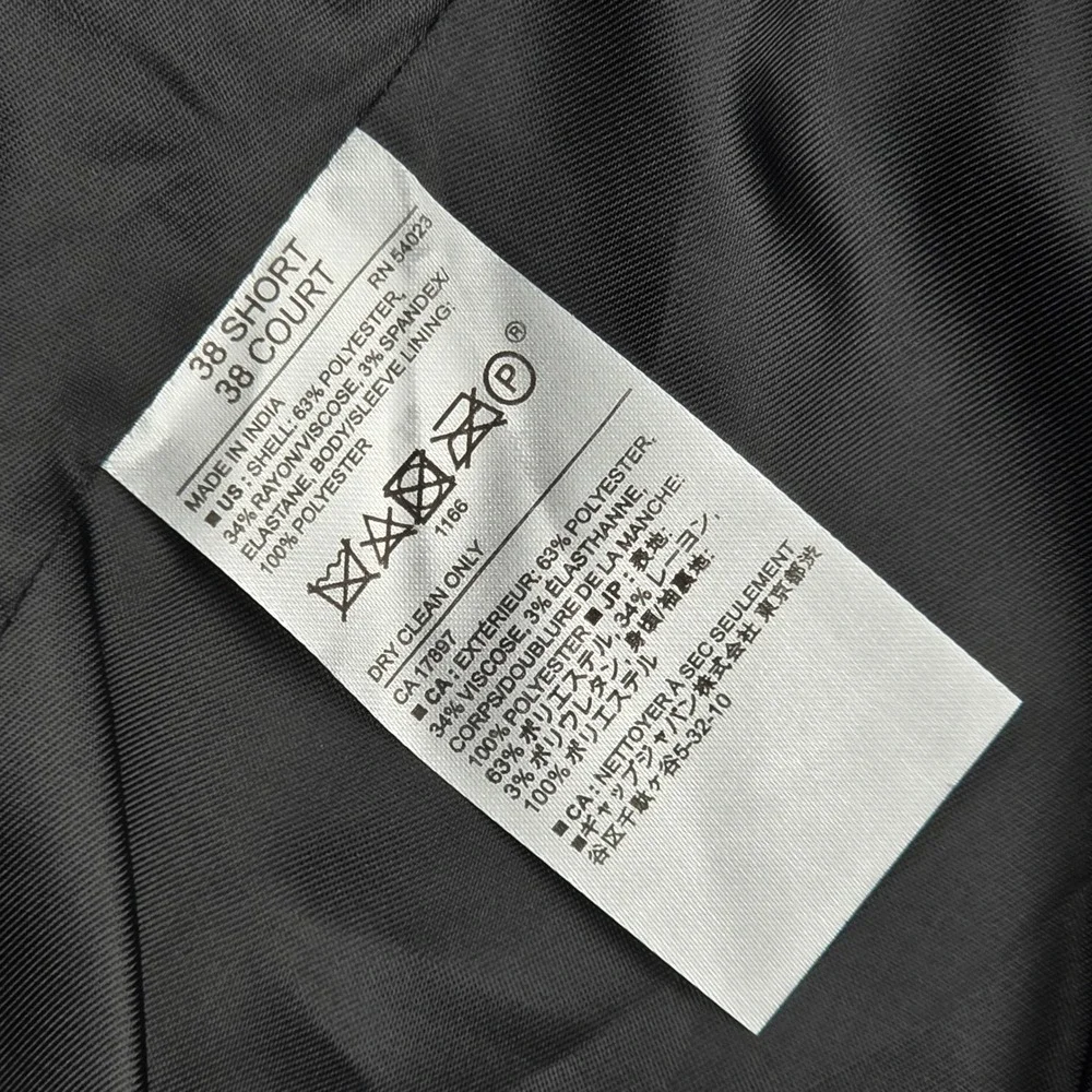 Banana Republic Extra Slim Fit Blazer‎ Mens 38S Grey Micro Check Stretch Jacket